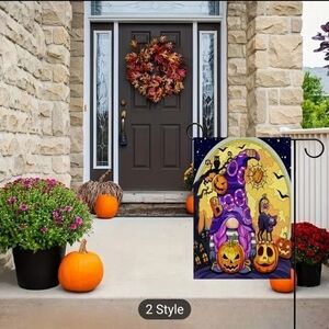 Boo Gnome Garden Flag